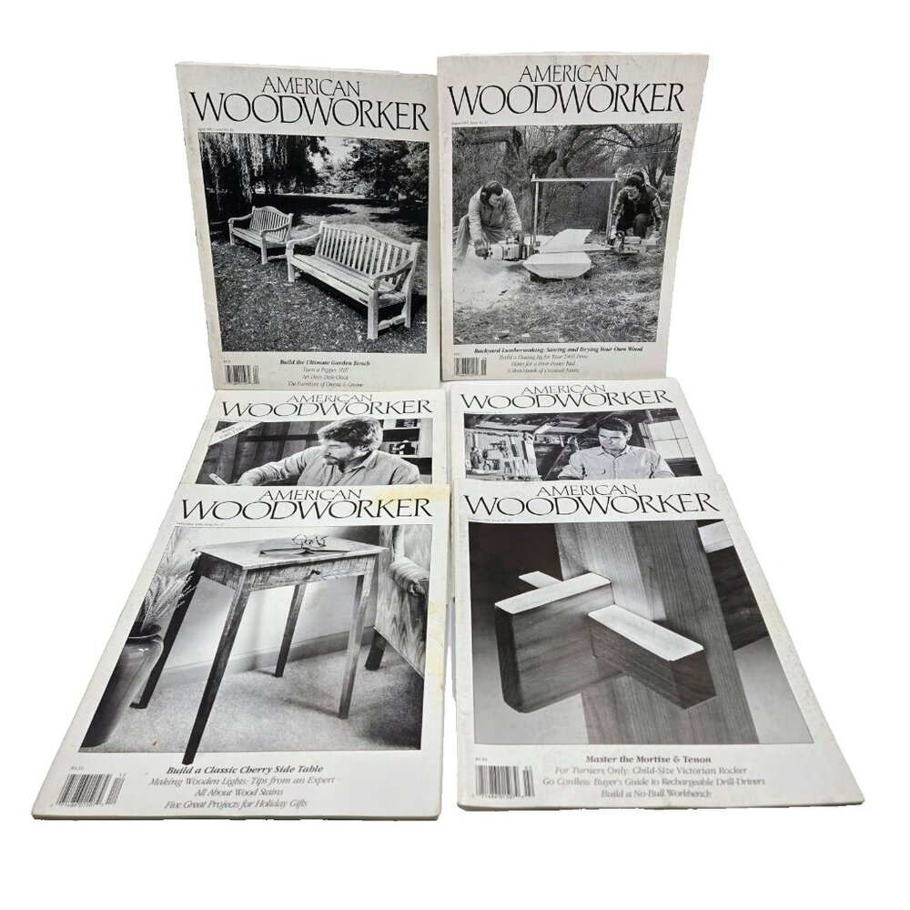 American Woodworker Magazine Lot December 1990 February April June August Decemb